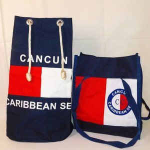 Cancun Caribbean Sea Travel Beach Vacation Bags NEW